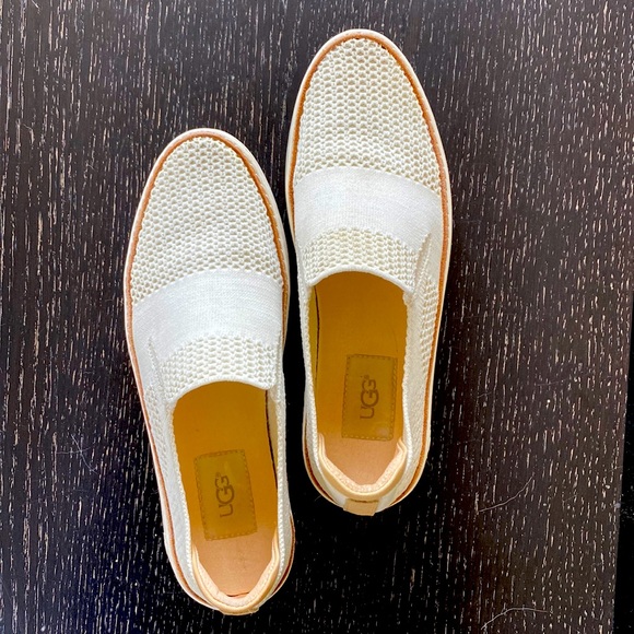 UGG Shoes - UGG White fabric Slip-On Shoes